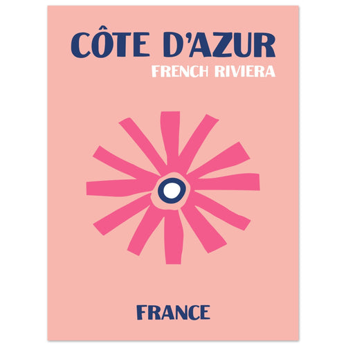 Artfulprints  Frankrijk - Cote d'Azur   poster 30x40 cm - vtwonen shop