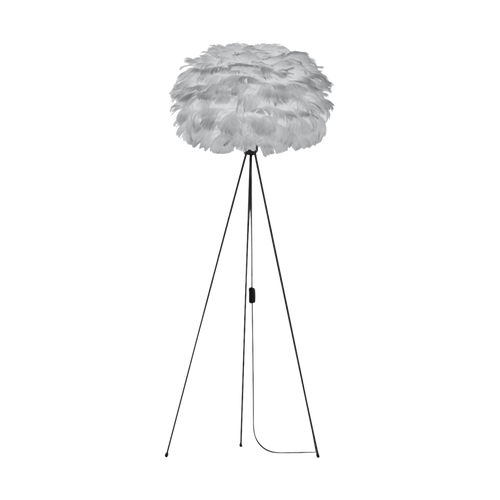 Umage Eos Medium vloerlamp light grey - met tripod zwart - Ø 45 cm - vtwonen shop