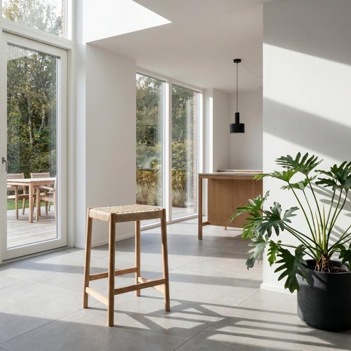 Furnhouse barkruk Ida - Natuurlijk eikenhout - Set van 4