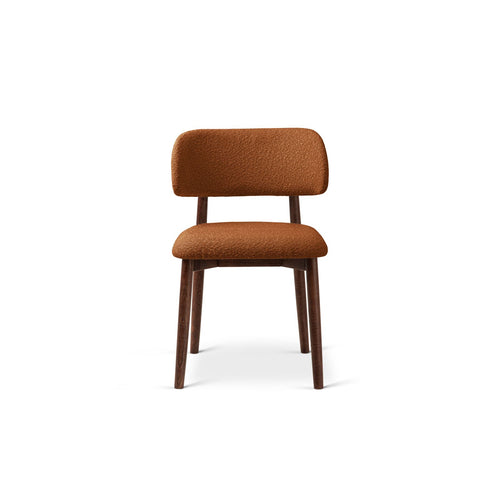 Set van 2 stoelen met gesp Evan boucle terracotta - 51x49.5x77cm
