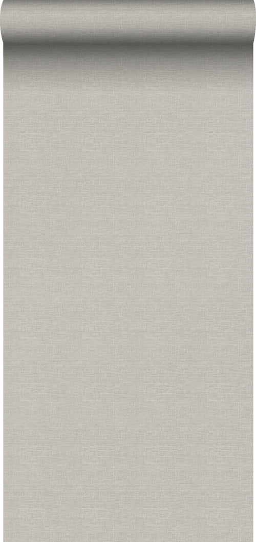 Sanders & Sanders behang linnenstructuur grijs - 53 cm x 10 m - 641048