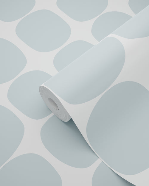 ESTAhome behang grafisch motief lichtblauw en wit - 53 cm x 10.05 m - 139088 - vtwonen shop