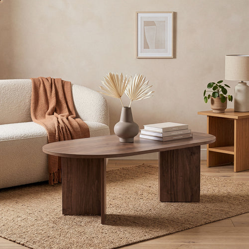 Calicosy - IRIS Ovale salontafel L119 cm - Kasjmier - 60x119x39,8 cm