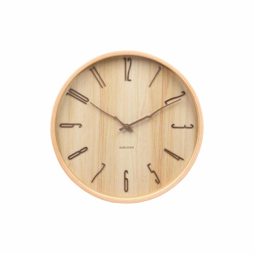 Karlsson wandklok Rama - bruin - Ø30cm