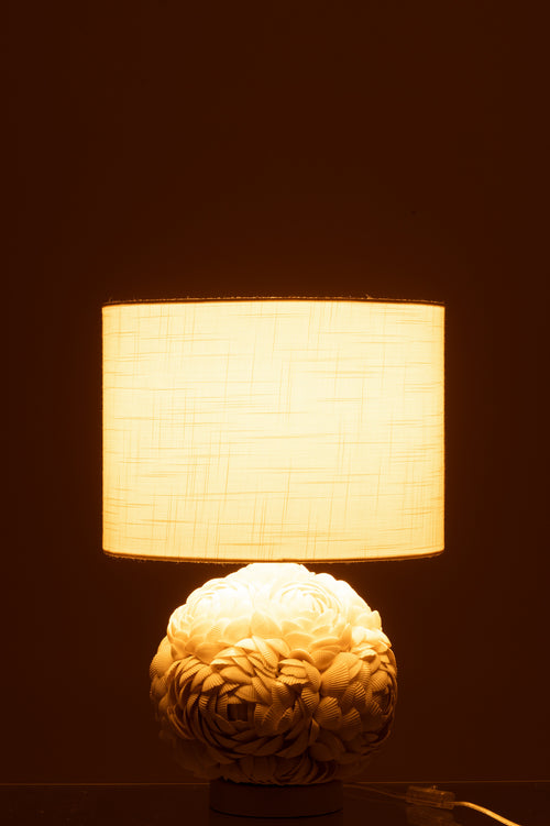 J-Line lamp - schelp - wit - small