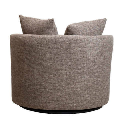 Giga Meubel Draaifauteuil Thony - Taupe Chenille Stof - 93x88x84cm