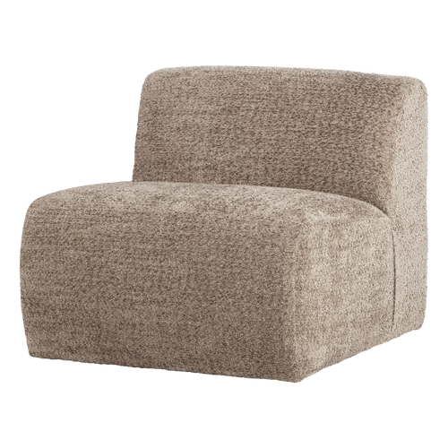 WOOOD 1-zits bank Mojo Base - Wollig - Donkerzand - 74x84x97
