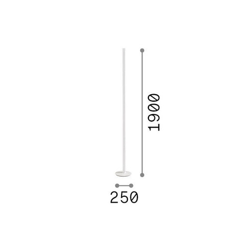 Ideal Lux DORICA Geïntegreerde LED-vloerlamp, wit, 6000lm, 3000K, dimbaar.