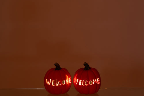 J-Line decoratie Pompoen - keramiek - oranje - small - 2 stuks - vtwonen shop