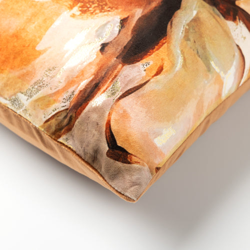 MAUDY - kussenhoes 45x45 cm - bloemmotief - Toast - bruin, beige