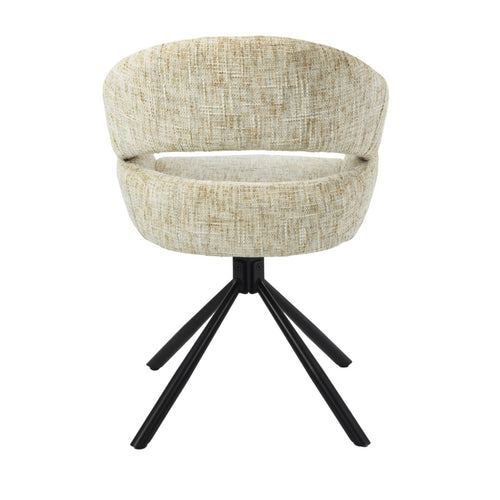 DÉJA Living Eetkamerstoel Zoë - Taupe - Draaibaar - Set van 2 - vtwonen shop