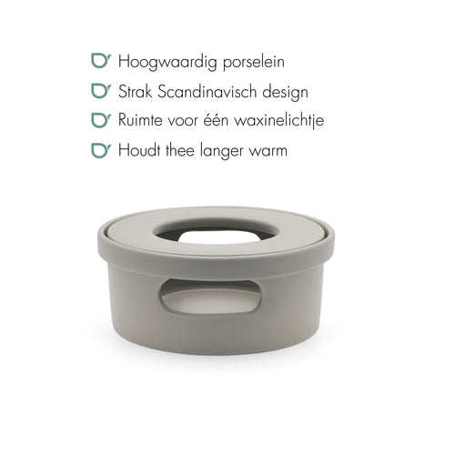 Bredemeijer - Theelicht Skagen grijs - vtwonen shop