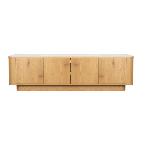 Housecraft Living Almira Dressoir Laag 180 cm Hout/ Marmerlook Naturel