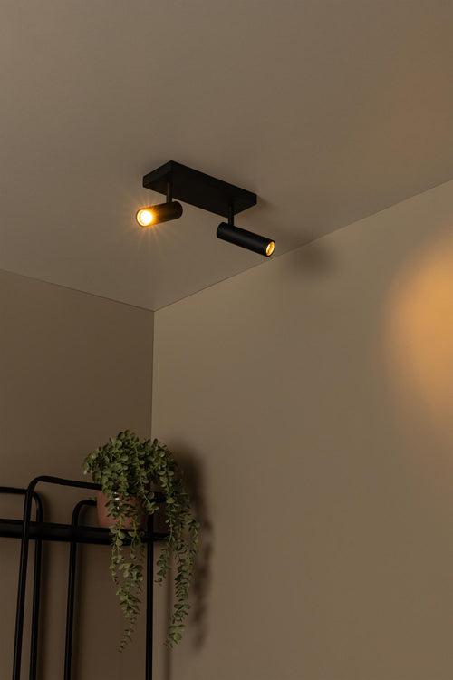 Lucide plafondspot GRADO - 2xGU10 (MR11) - Zwart - vtwonen shop