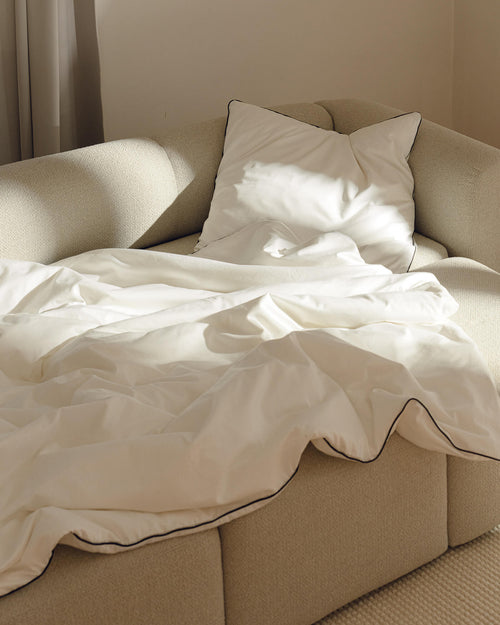 noo.ma Oba hoeslaken katoen 160 x 200 cm - Classic White, 30 cm hoogte