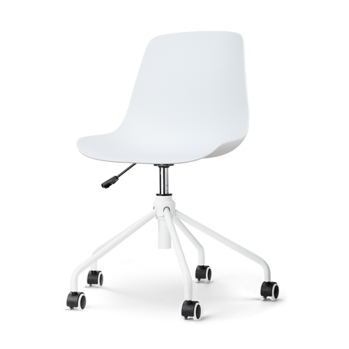 Nolon Nout-Pip Bureaustoel Wit - Kunststof - Wit Onderstel - vtwonen shop