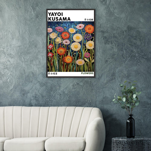 Artfulprints Poster Yayoi Kusama - Flowers   - A4 21x29.7 cm - Meerkleurig