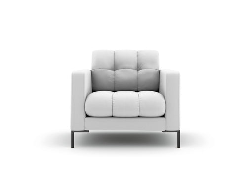 Cosmopolitan Design Fauteuil Bali structurele stof, lichtgrijs - 96x87x75cm