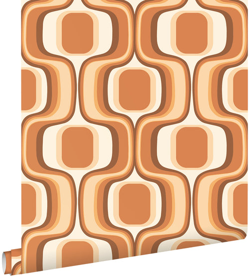ESTAhome behang retro ornamenten terracotta - 50 x 900 cm - 131585 - vtwonen shop