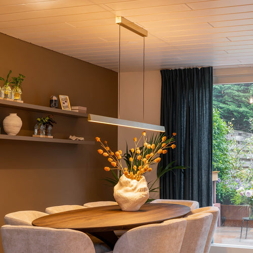 Atmooz hanglamp Jasmin 150 - antiek messing - 150 x 3 x H 170 cm - geïntegreerde led