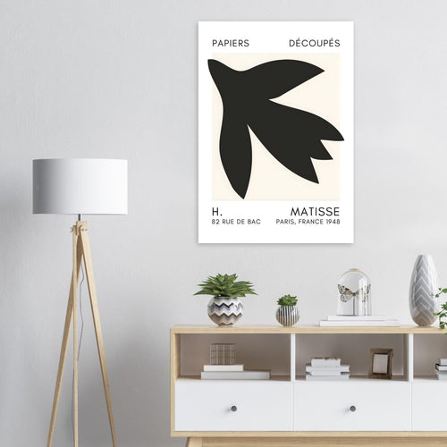 Artfulprints Poster Matisse – Shapes in the air black   - 70x100 cm - Zwart
