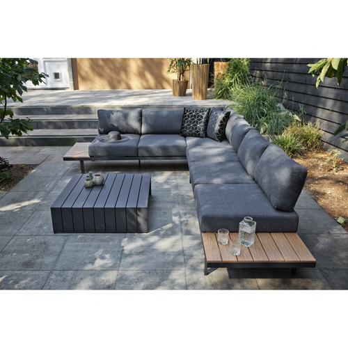 Exotan loungeset buiten Bari- Aluminium - Grijs - 75x295x230 - vtwonen shop