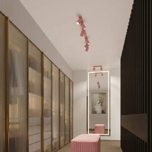 Sollux Lighting Plafondlamp KARBON 10 roze - 6,5x6,5x10cm