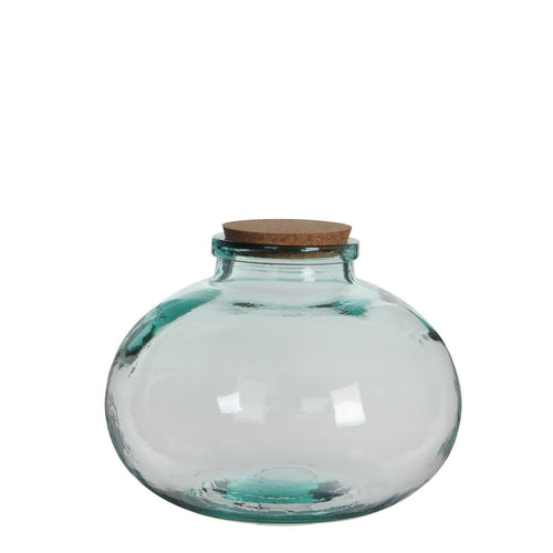 Mica Decorations Olly Vaas - H23 x Ø29 cm - Gerecycled Glas - Transparant