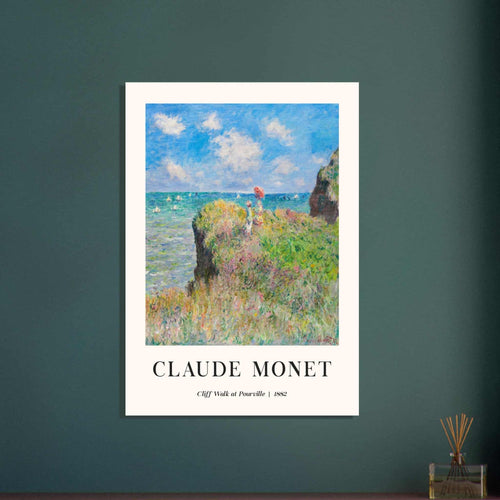 Artfulprints  Claude Monet - Cliff walk at Pourville   poster 50x70 cm - vtwonen shop