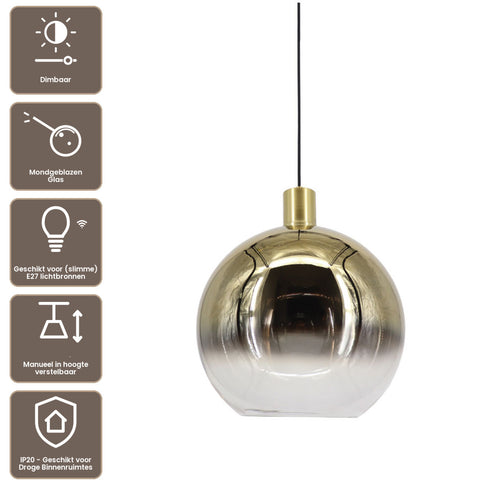 Artdelight Hanglamp Rosario 20 - Goud