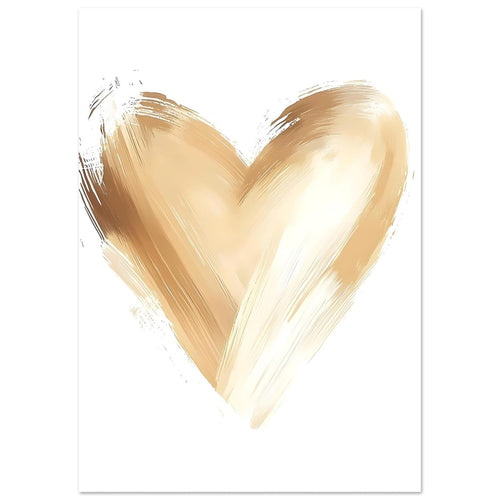 Artfulprints  Hart van goud   poster A4 21x29.7 cm - vtwonen shop