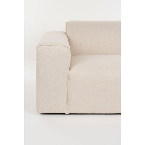 Zuiver Sofa Milka 3-zitsbank Chaise longue Rechts Zand - Crème