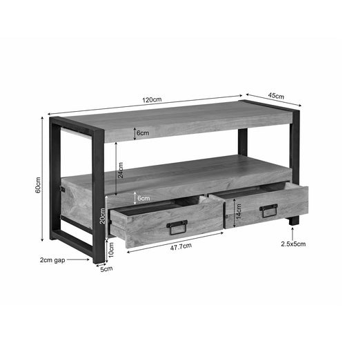 Starfurn Tv-meubel Britt - Naturel Hout - 120x45x60cm