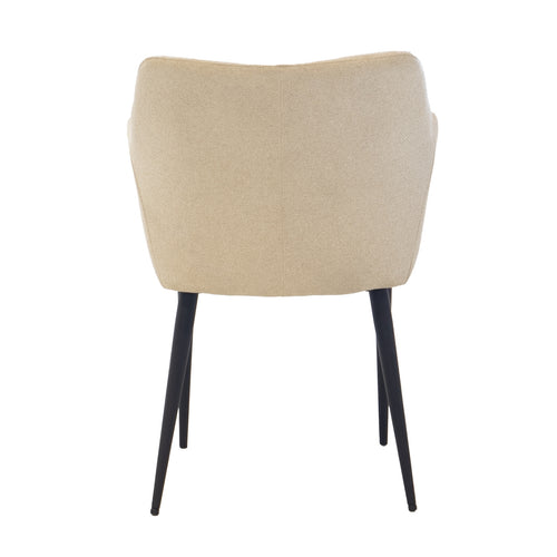 Giga Meubel Eetkamerstoel Ellis - Stof - Beige - Set van 2 - vtwonen shop