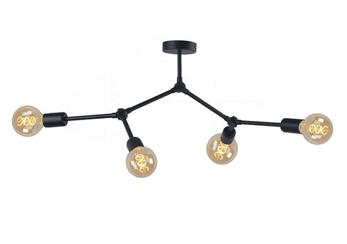 Nowodvorski plafondlamp Twig - 4 lichts - 79  x 54   cm - zwart - vtwonen shop