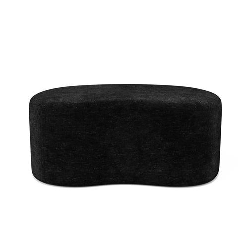 Sia Home - Poef DUNE -  Fluweel - Zwart - 80.0 CENTIMETERScm