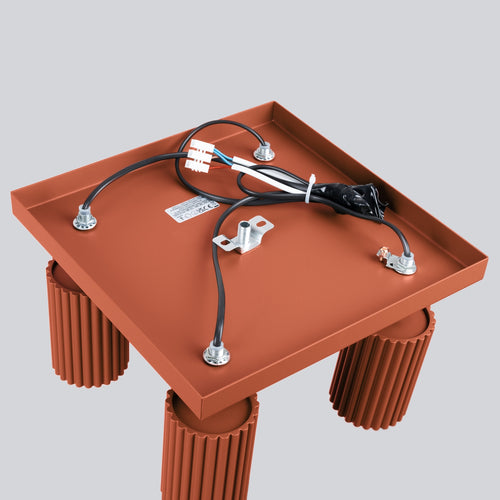 Sollux Lighting Plafondlamp KARBON 4 rood oker - 25x25x16,5cm