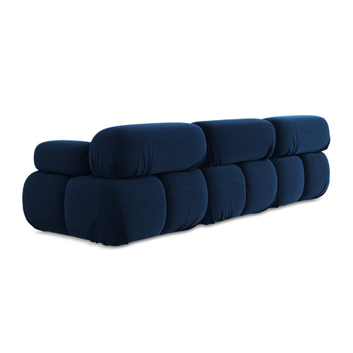 LaMiaSofa 3-zits bank Sanremo - velours - koningsblauw - 285x96x70