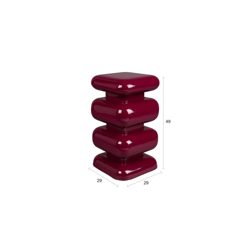 Dutchbone Stubby Bijzettafel Bordeauxrood - vtwonen shop