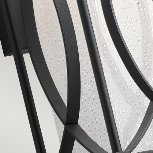 Ashbern Kichler Outdoor 1-lichts wandlantaarn gestructureerd zwart IP44