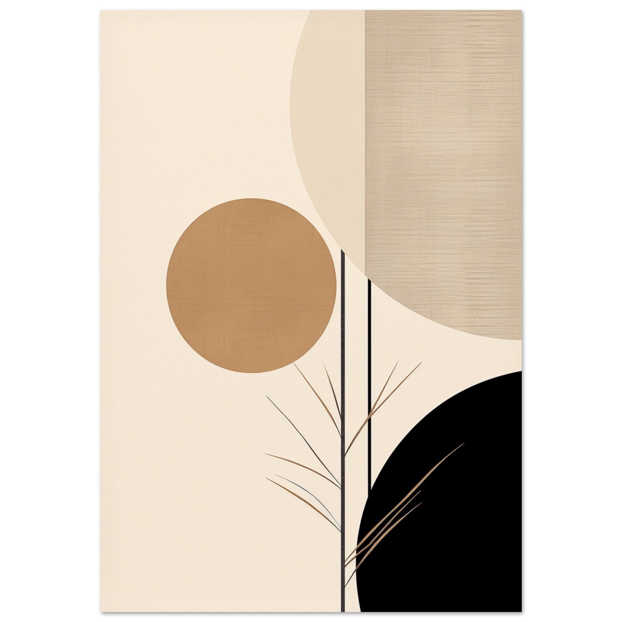 Artfulprints Poster Japandi abstract II - 70x100 cm - Meerkleurig