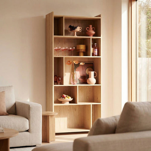 DÉJA Living Vakkenkast Lugo - Naturel Eiken - 80x40x200cm