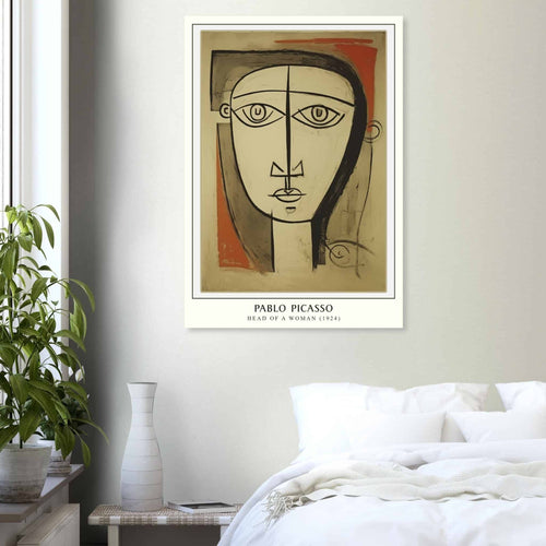 Artfulprints  Pablo Picasso - Head of a woman   poster A4 21x29.7 cm - vtwonen shop