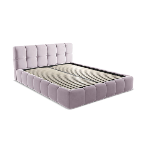 LaMiaSofa Bed met opbergruimte Roma - velours - lavendel - 180x228x82