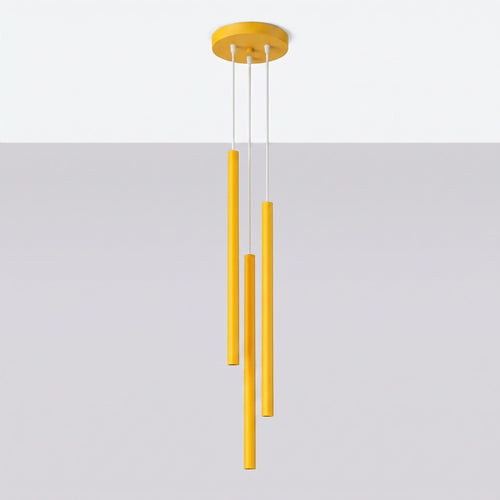 Sollux Lighting Hanglamp PASTELO 3P geel - 19,5x19,5x115cm