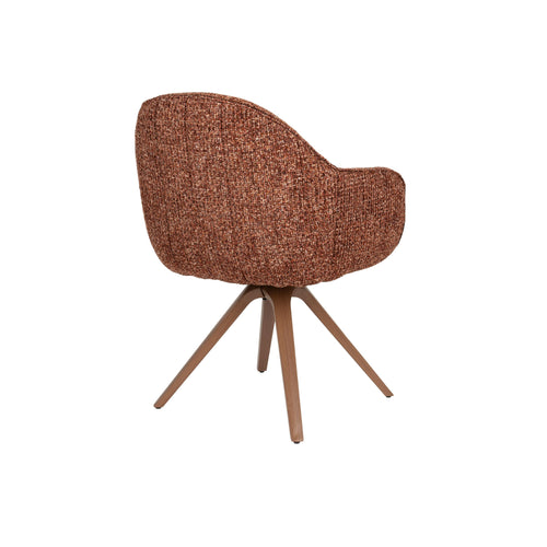 Housecraft Living Batoul Eetkamerstoelen Armleuning Terra/ Rood - Set van 2