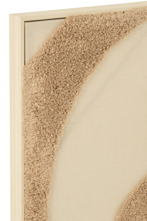 J-Line Schilderij met tufting - MDF - beige/bruin