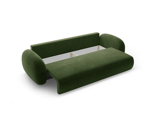 Cosmopolitan Design Slaapbank met opbergdoos Tonale 3-zits, flueel legergroen - 105x262x88cm