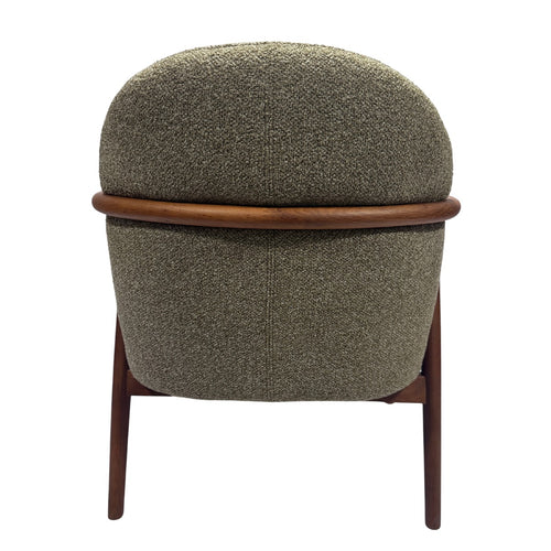 DÉJA Living Fauteuil Skövde - Taupe Stof/Walnoot - 65x72x81cm - vtwonen shop