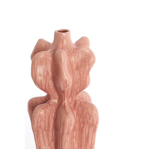 Light & Living vaas Nara - rood - 19x17x37cm - vtwonen shop